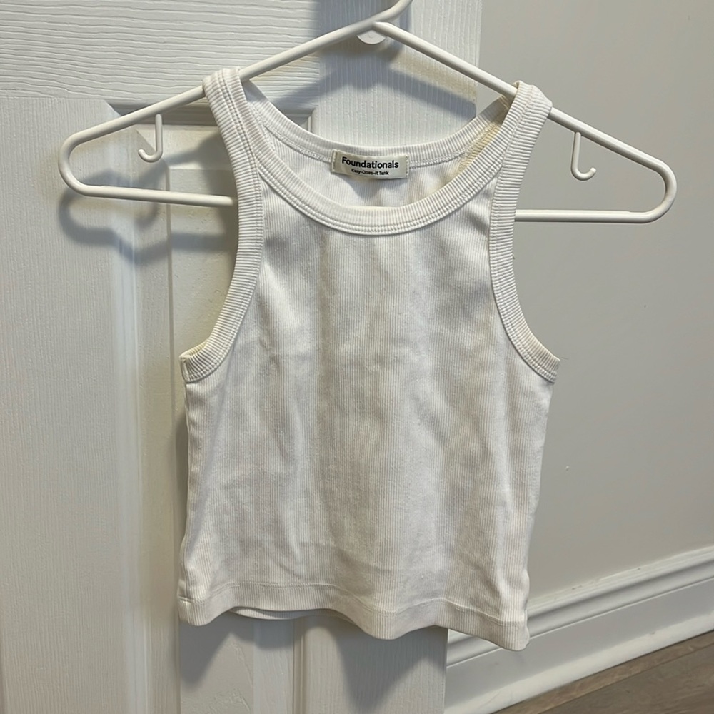 Foundationals White Tank Top